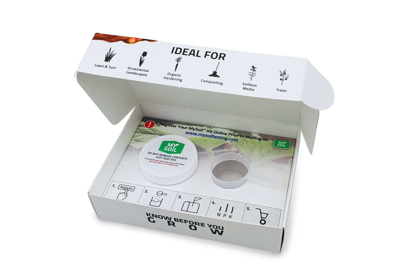 MySoil test kit box interior